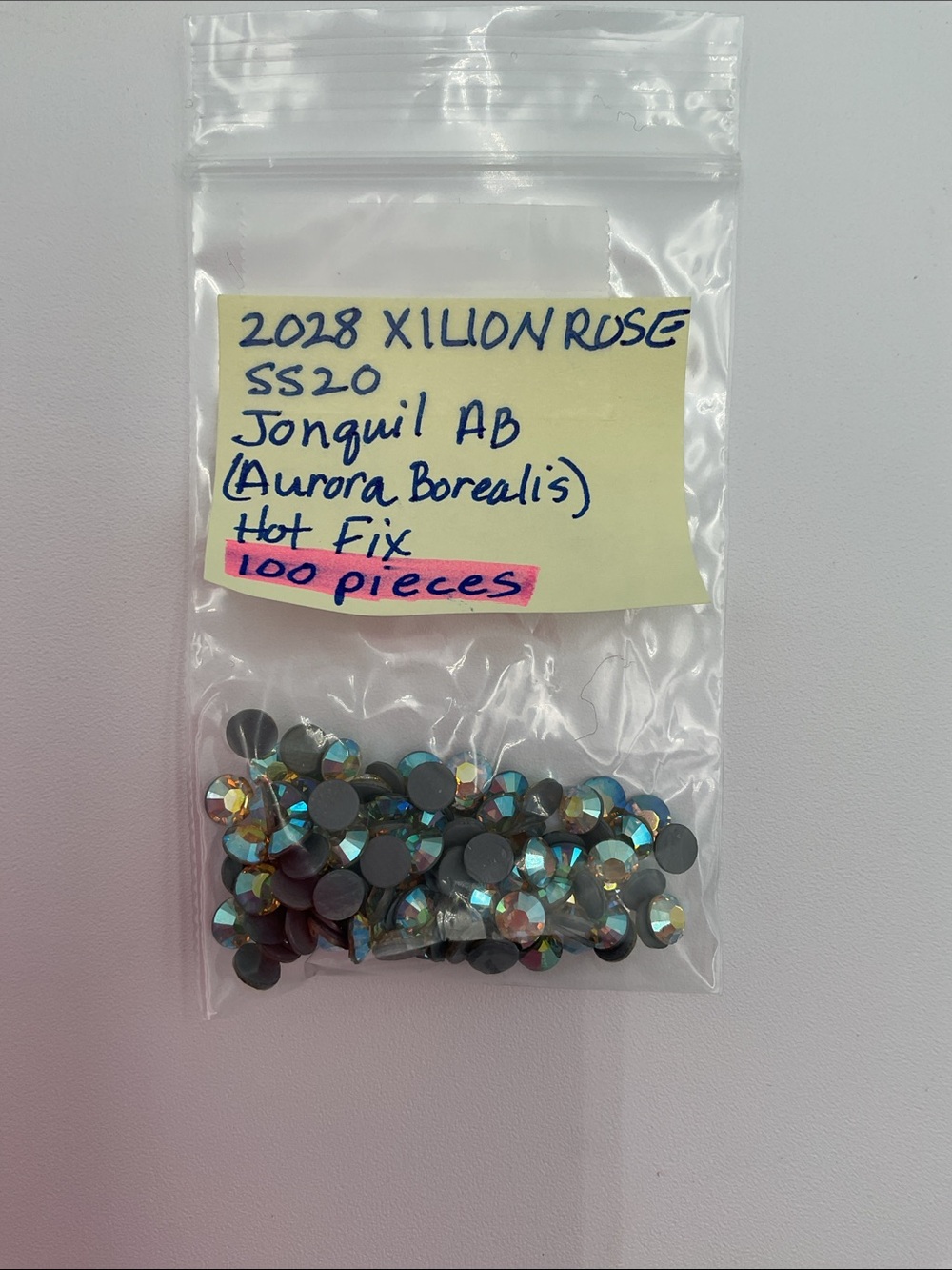Swarovski • Color: Jonquil Aurora Borealis, 2028 XILION Rose Hotfix Rhinestones